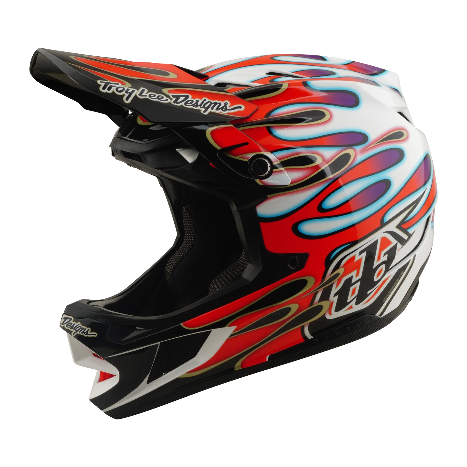 MTB-Helm TROY LEE DESIGNS D4 COMPOSITE MIPS OVERSPRAY Weiß/Rot - Image 7