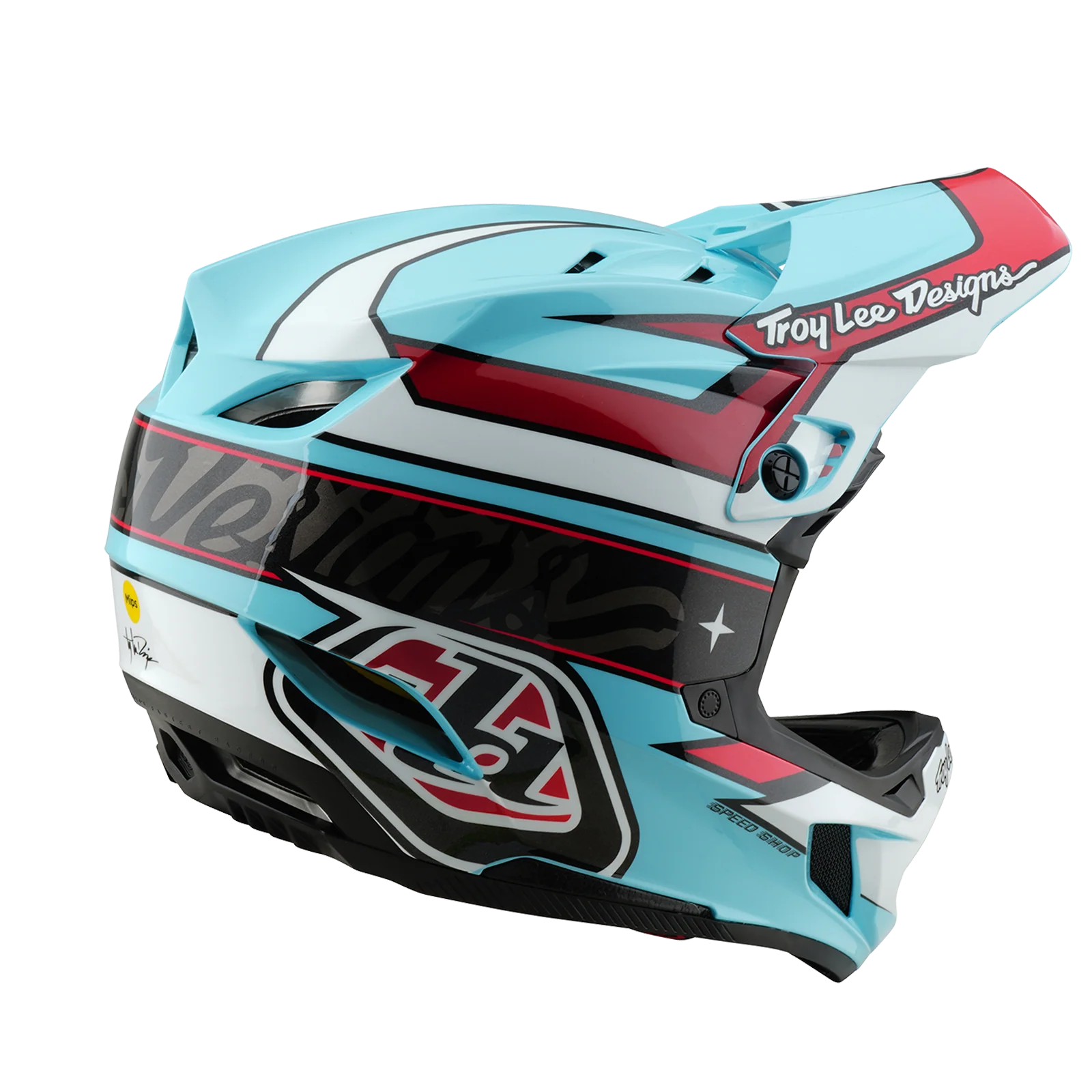MTB-Helm TROY LEE DESIGNS D4 POLYACRYLITE MIPS LINEAR Blau - Image 4