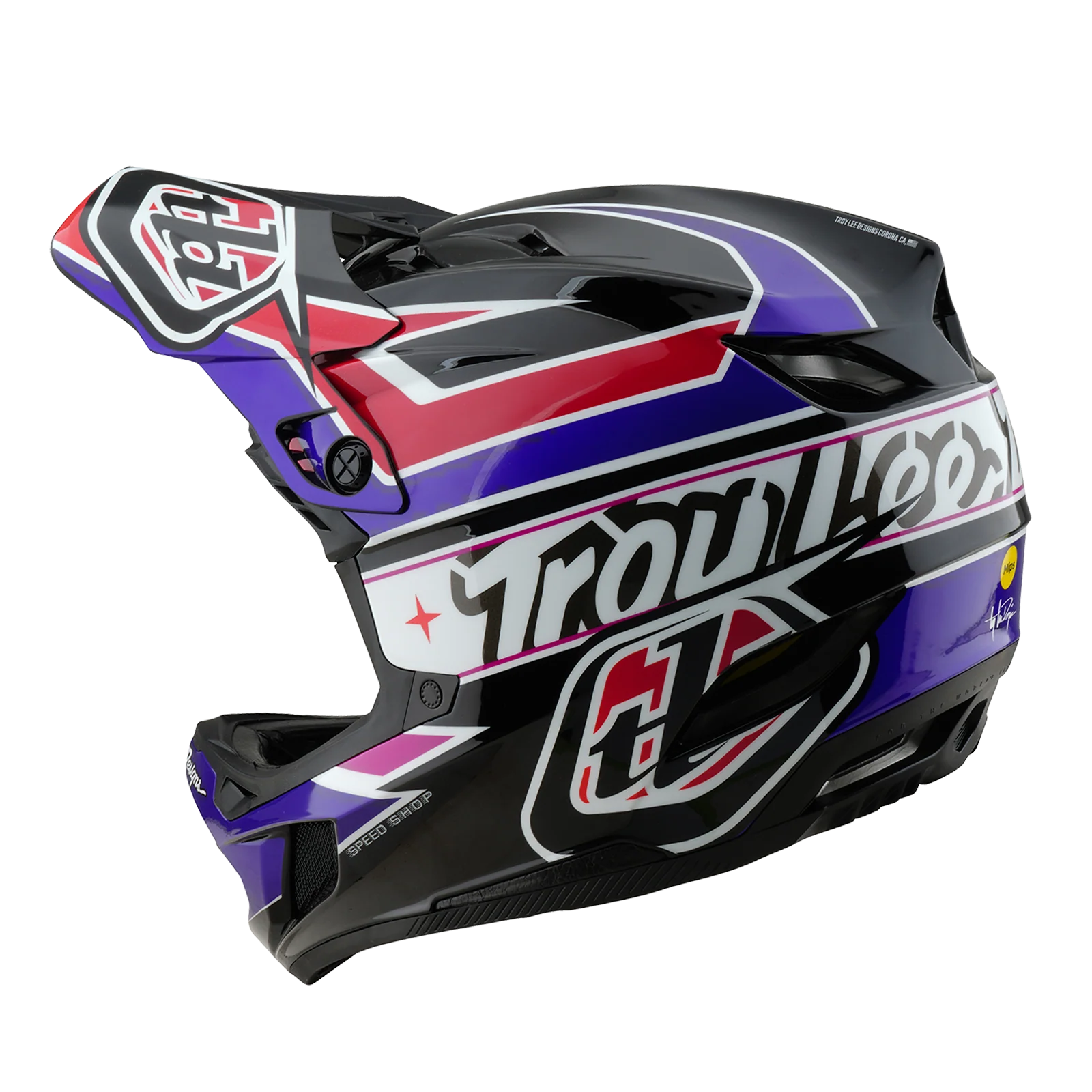 MTB-Helm TROY LEE DESIGNS D4 POLYACRYLITE MIPS LINEAR Schwarz - Image 2