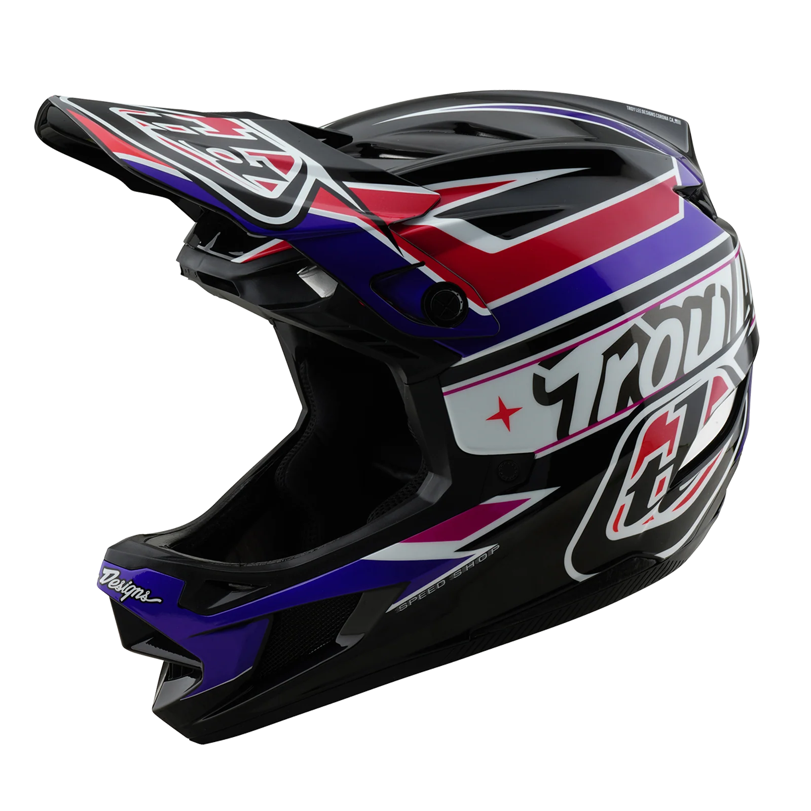 MTB-Helm TROY LEE DESIGNS D4 POLYACRYLITE MIPS LINEAR Schwarz - Image 7