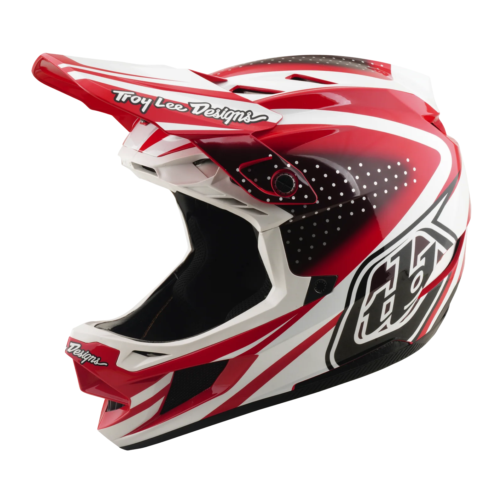 MTB-Helm TROY LEE DESIGNS D4 POLYACRYLITE MIPS THE LINE Rot/Weiß - Image 7