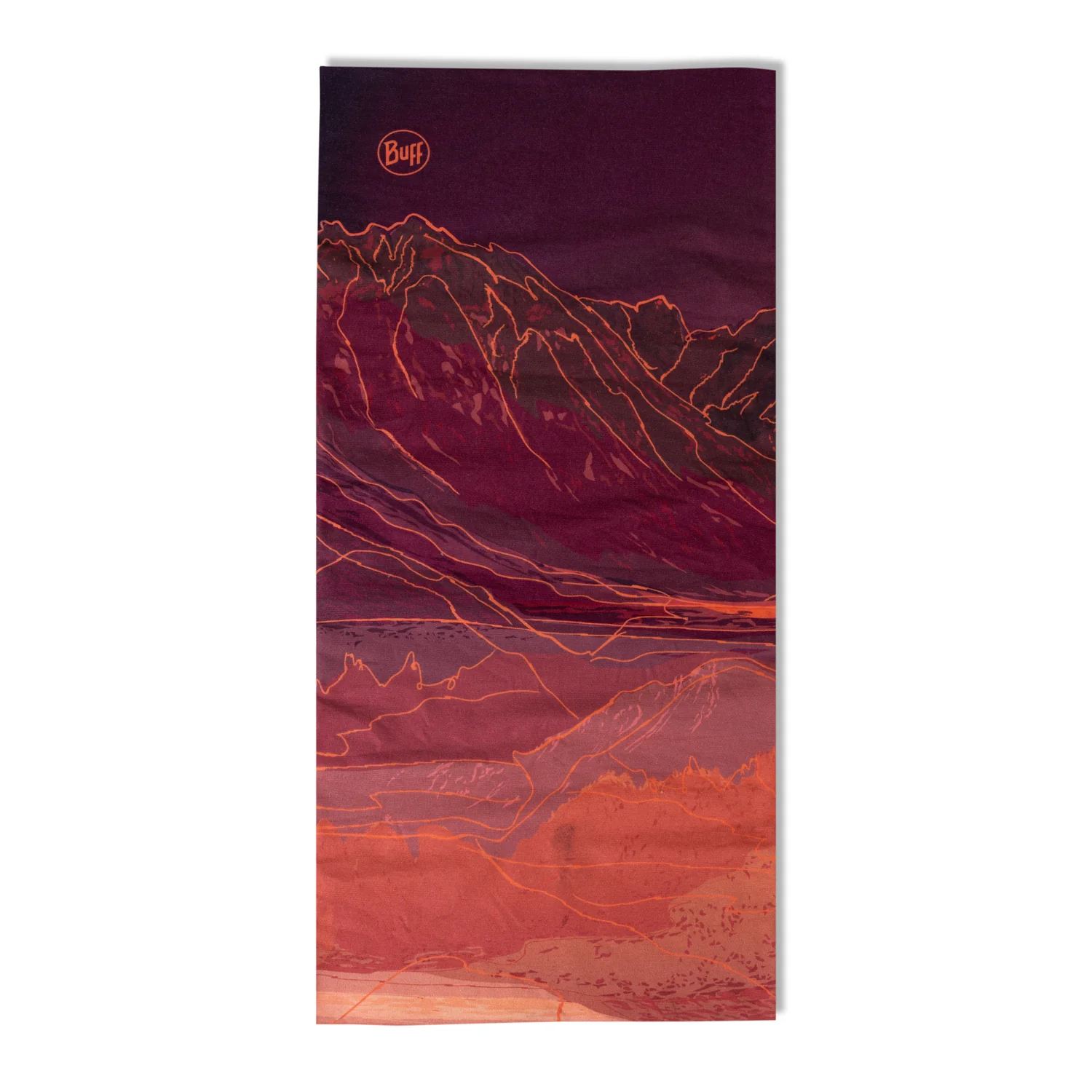 BUFF ORIGINAL ECOSTRETCH Halsband Unal Bordeaux/Orange - Image 2