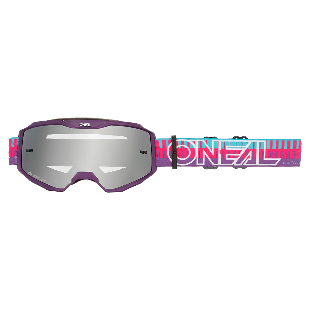 O'NEAL B-10 STRIPED Maske Pink/Violett Silver Mirror Schirm