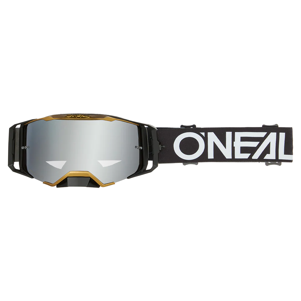O'NEAL B-33 HEXA Maske Schwarz/Gold Silver Mirror Screen