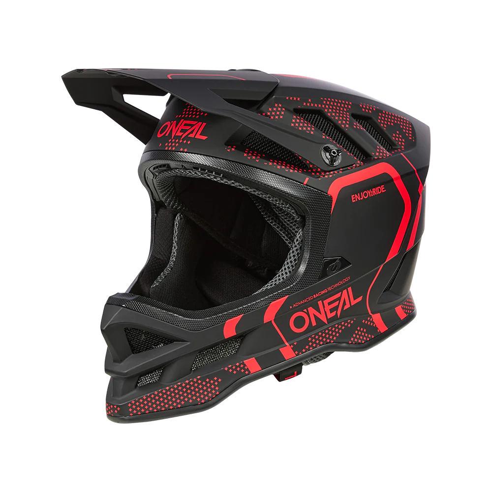 O'NEAL BLADE POLYACRYLITE STRIKE Mountainbike-Helm Schwarz/Rot - Image 6