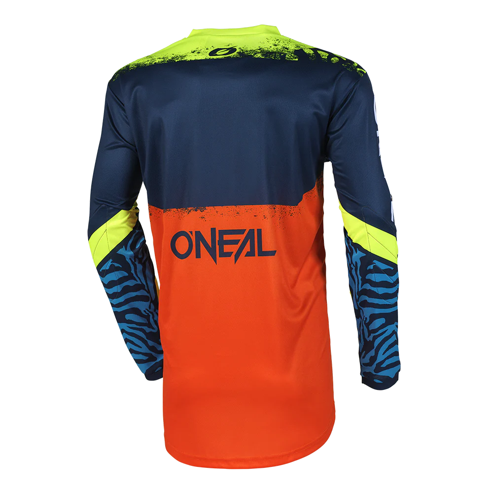 O'NEAL ELEMENT SHOCKER Junior Langarm Trikot Blau/Orange - Image 2