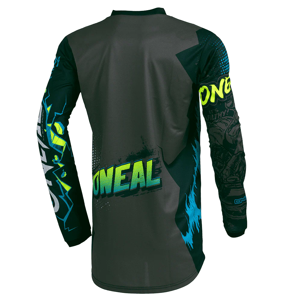 O'NEAL ELEMENT VILLAIN Junior Langarm Trikot Grau - Image 2