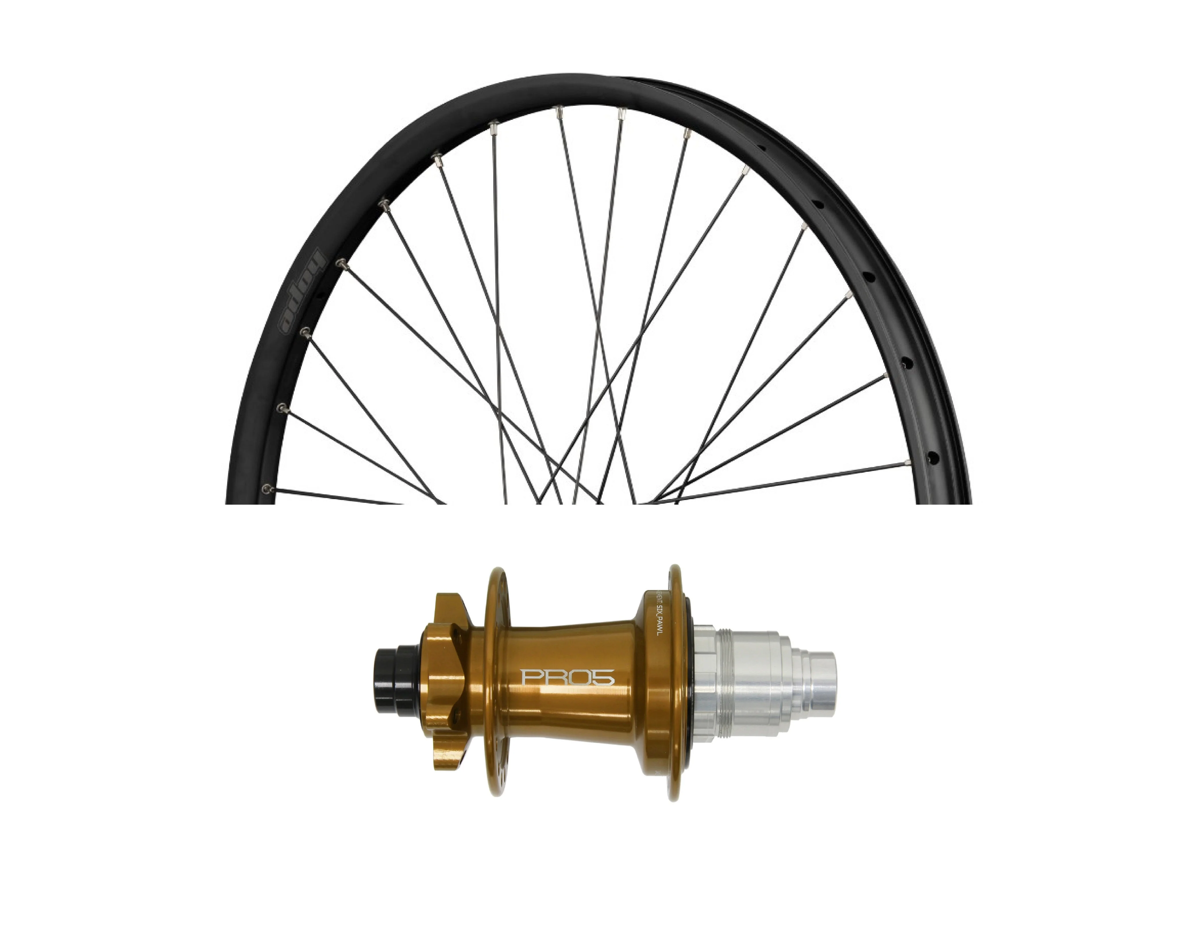 Paar HOPE FORTUS 30 W 29" PRO 5 15X110mm/12x148mm Boost Bronze Laufräder - Image 2