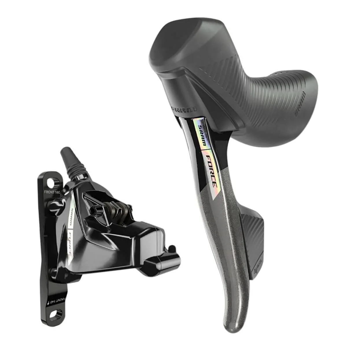 Paar SRAM FORCE AXS D2 HRD 2x12 Flat Mount Hebel und Bremssättel ohne Scheibe - Image 3