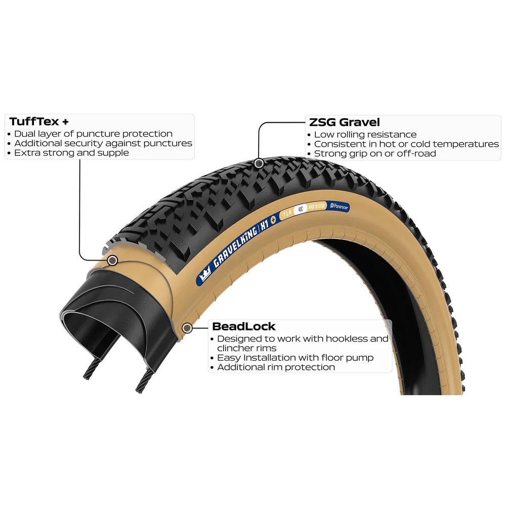 Reifen PANARACER GRAVELKING X1+ TLR 700x35c Tubeless Ready Braun - Image 3
