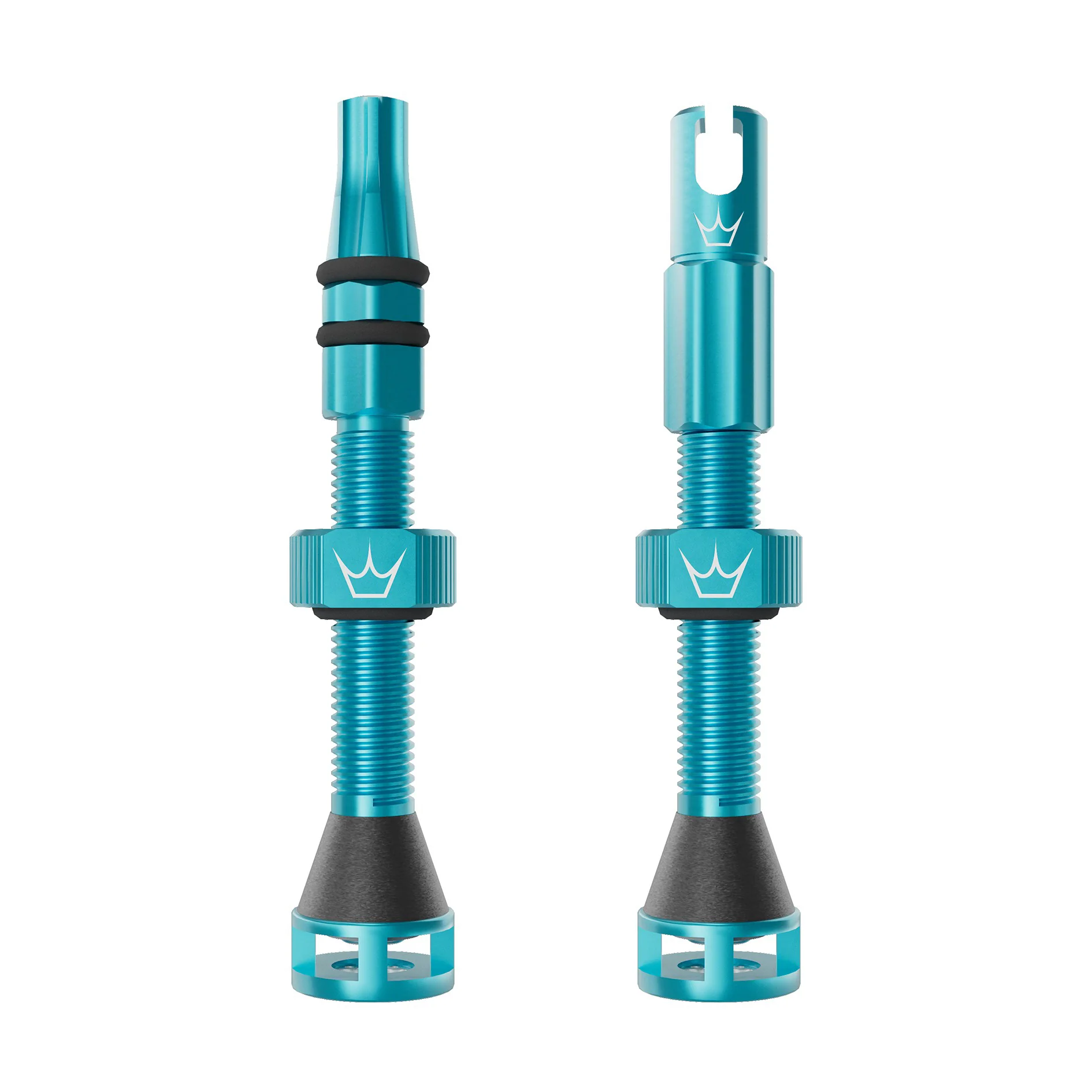 PEATY'S HOLESHOT FAST FLOW Tubeless-Ventile 42mm (x2) Türkis