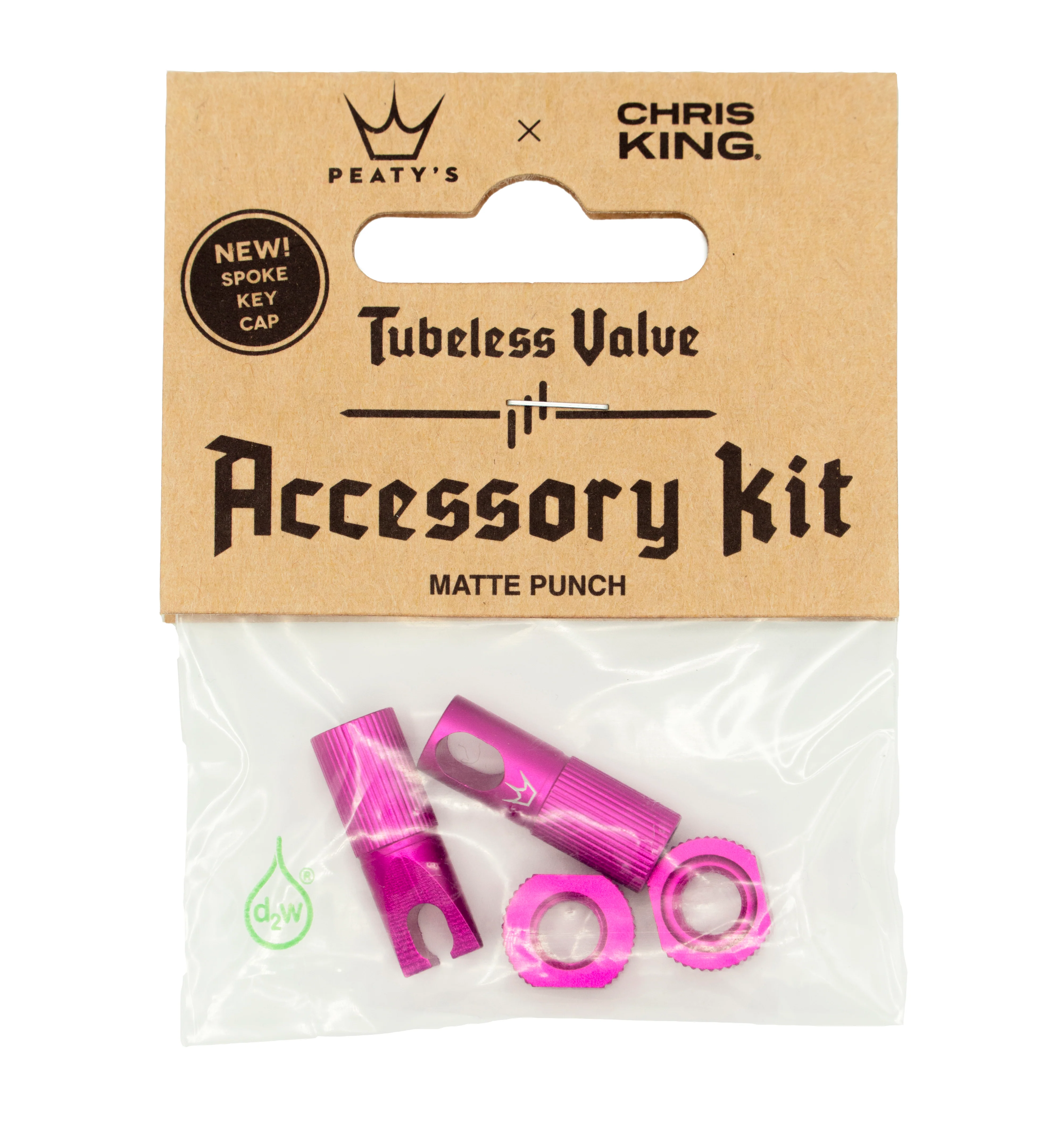 PEATY'S Ventilstopfen und Muttern Set Pink
