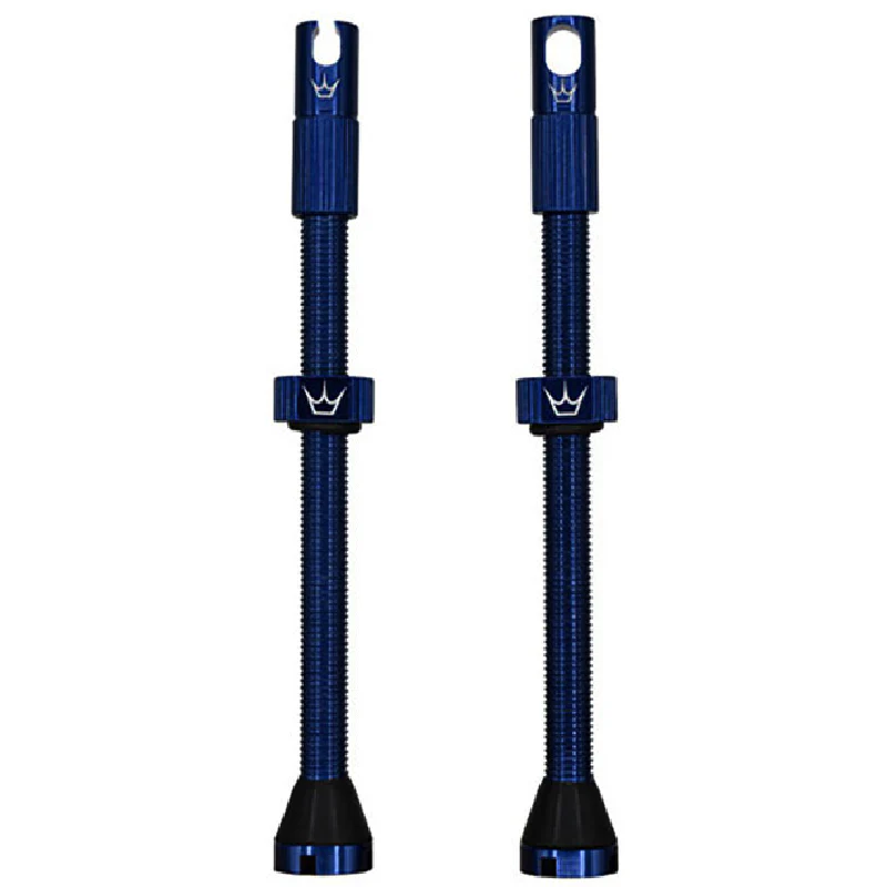 PEATY'S x Chris King MK2 Presta Tubeless Valves 80 mm (x2) Blau