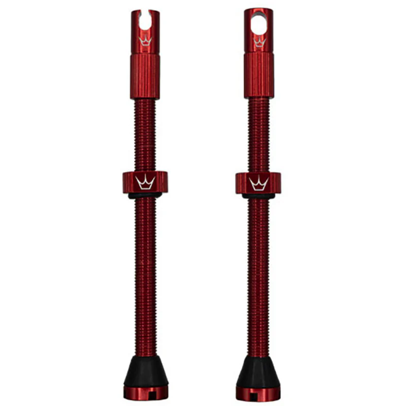 PEATY'S x Chris King MK2 Presta Tubeless Ventile 80 mm (x2) Rot