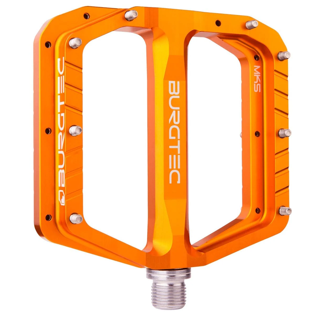 Pedale flach BURGTEC PENTHOUSE FLAT MK5 Achse Stahl Orange