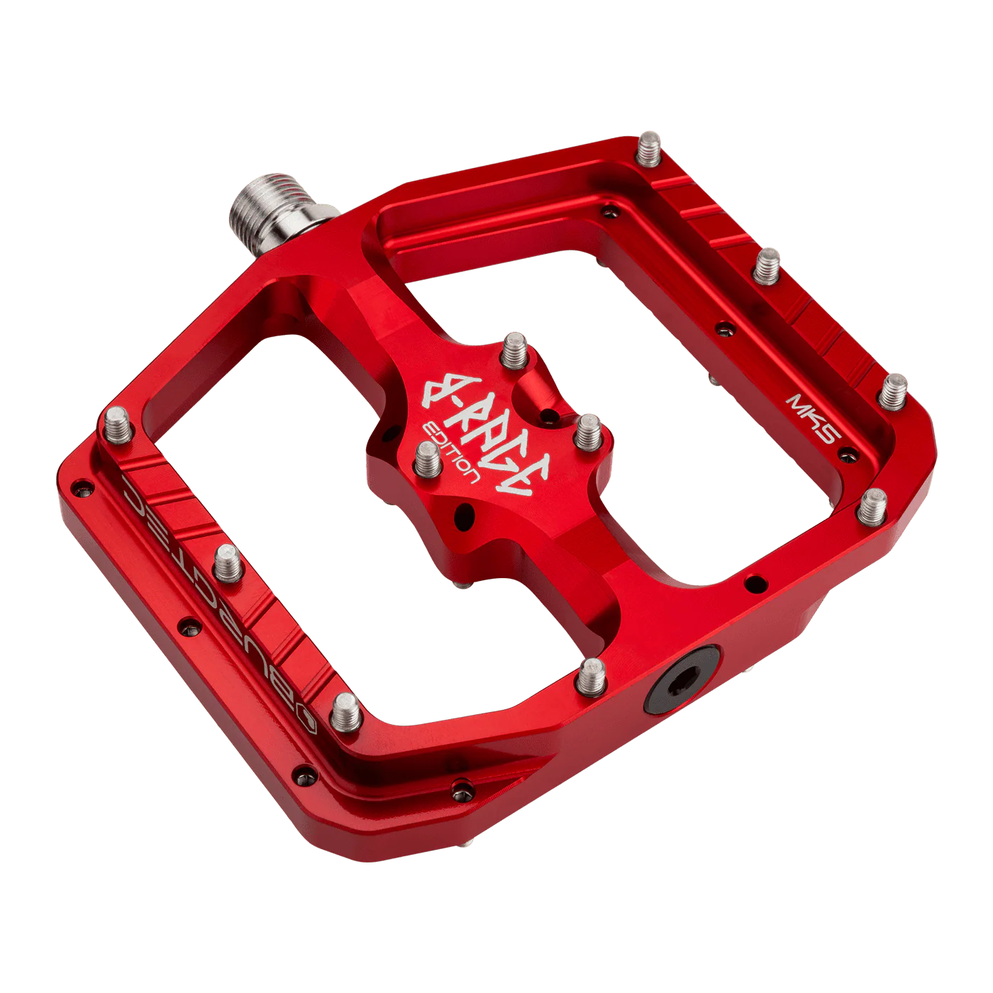 Pedale flach BURGTEC PENTHOUSE FLAT MK5 B-RAGE EDITION Rot