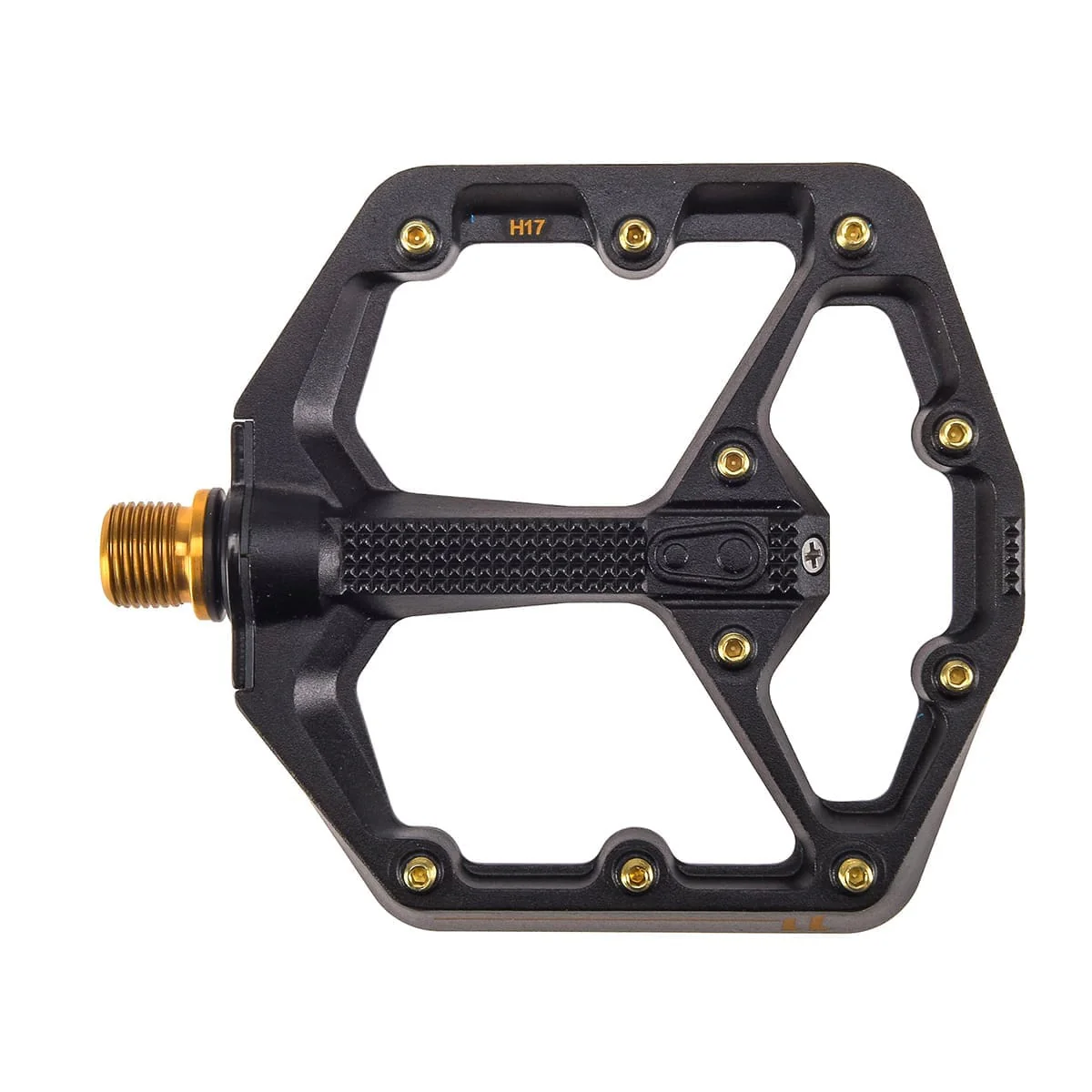 Pedale flach CRANKBROTHERS STAMP 11 Small Schwarz/Gold - Image 3