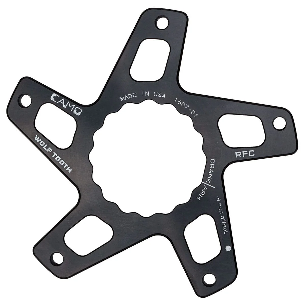 Pedalstern WOLF TOOTH CAMO M8 Raceface Cinch Direct Mount Offset -8mm Schwarz