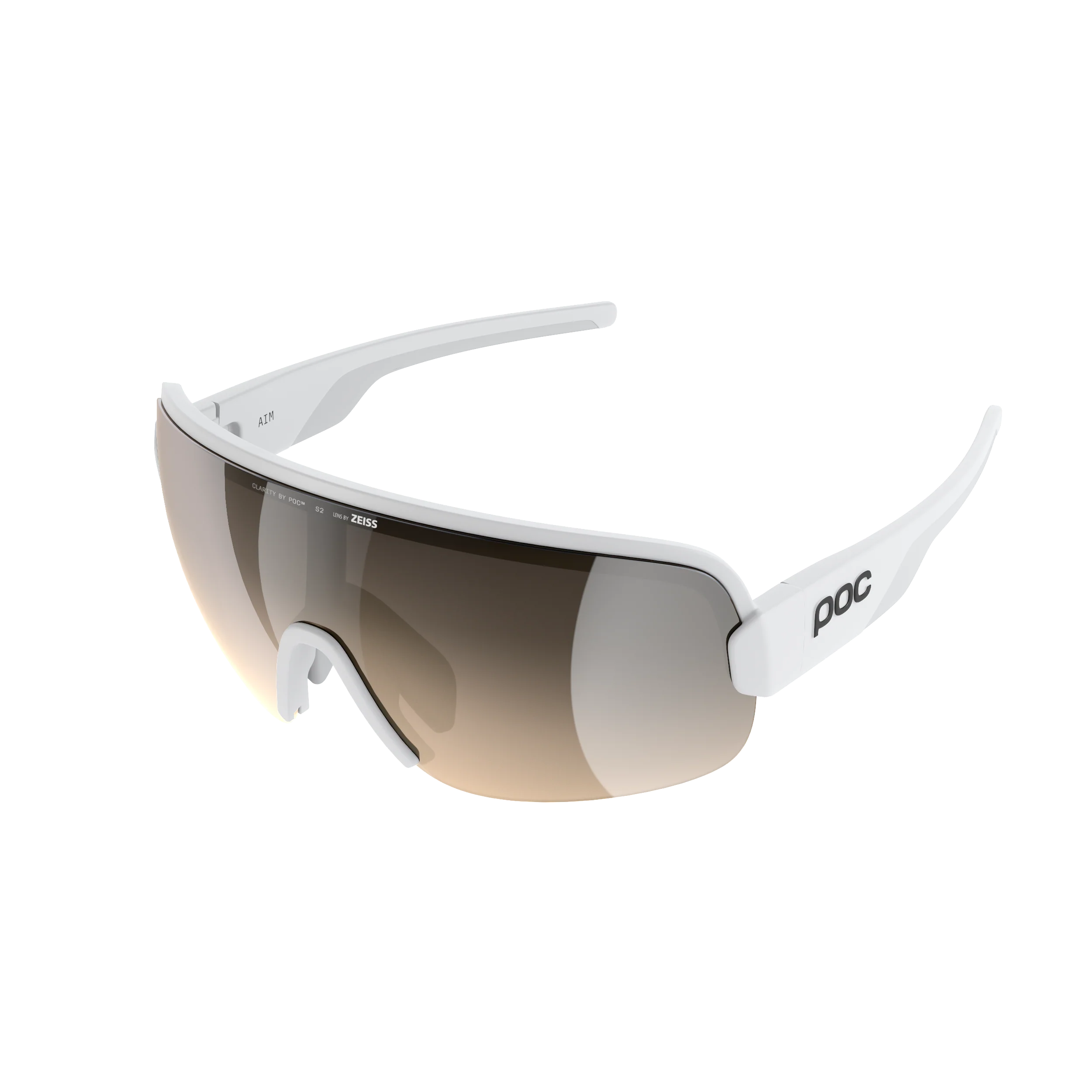 Brille POC AIM Weiß Glas Clarity Trail Partly Sunny Silver