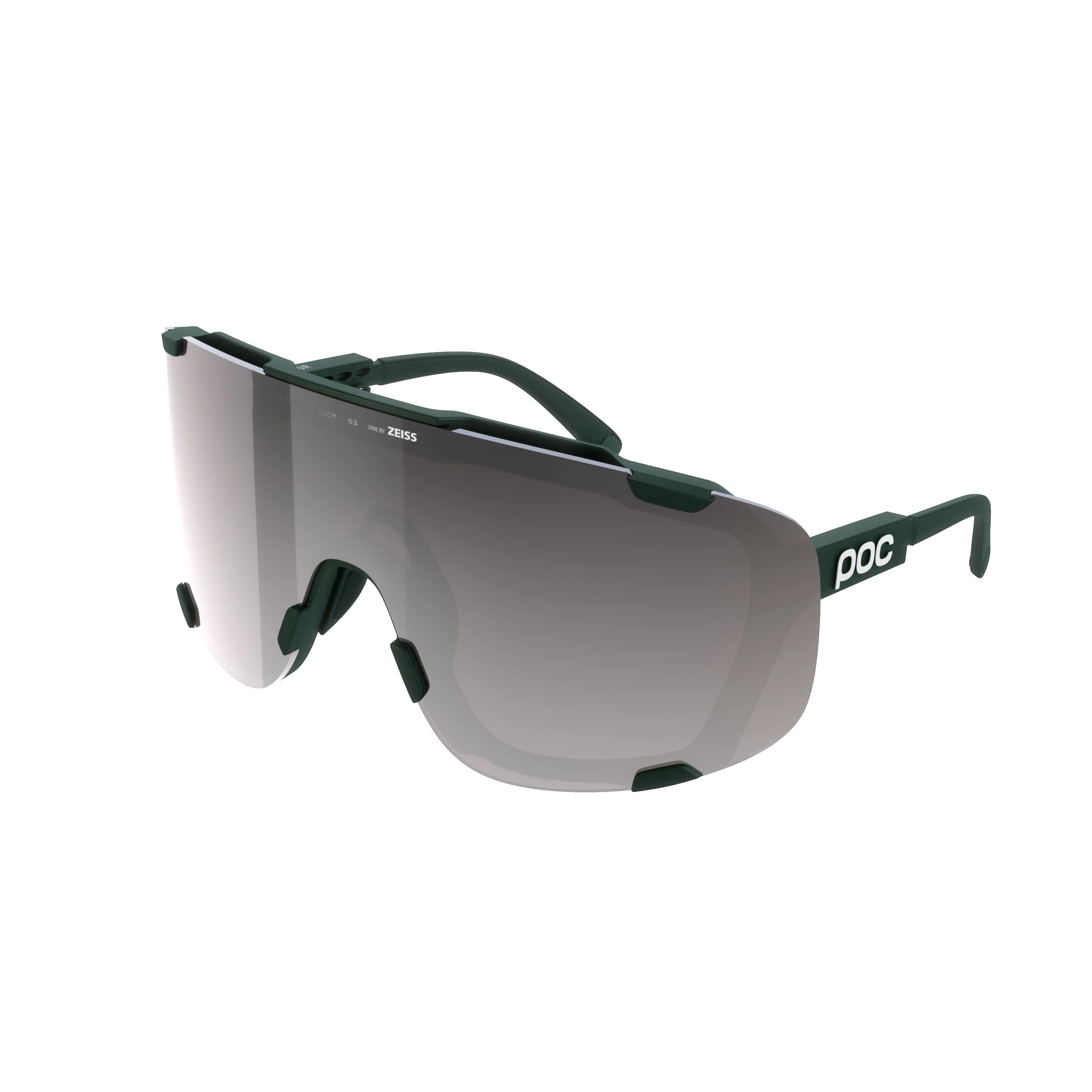 Brille POC DEVOUR + Khaki Glas Clarity Road Sunny Silver