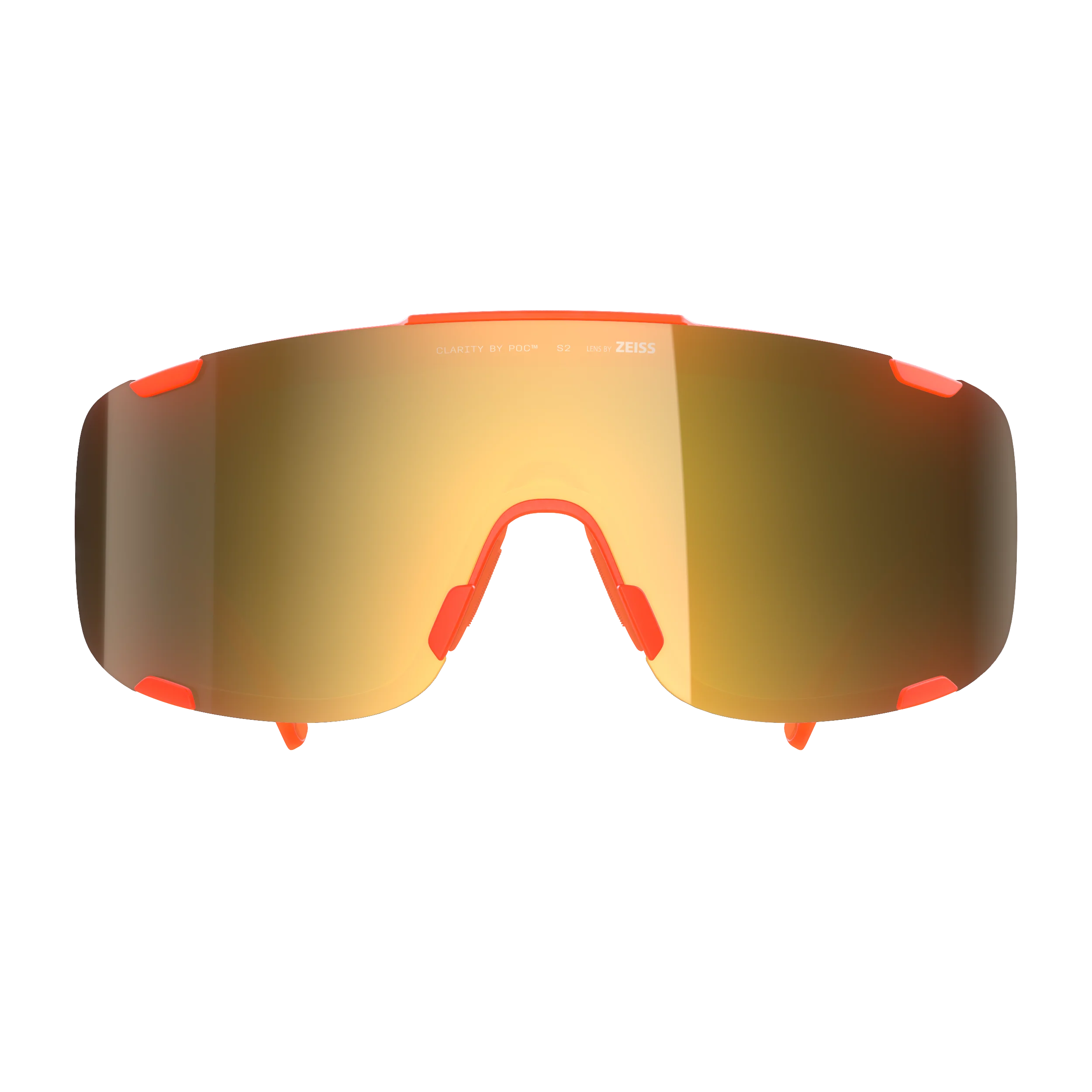 POC DEVOUR MID Brille Fluo Orange Transluzent Clarity Road Partly Sunny Gold Glas - Image 2