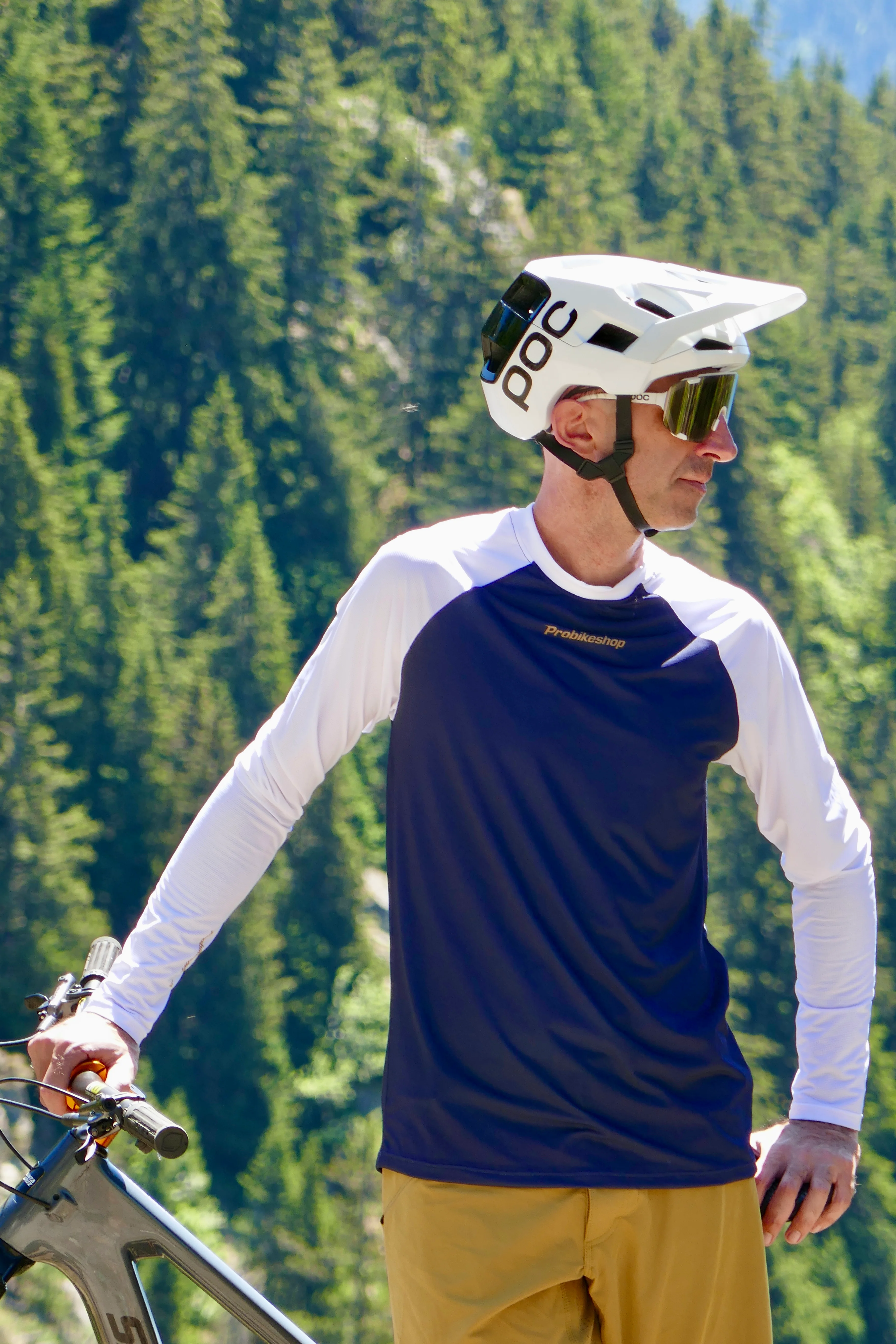 PROBIKESHOP FREERIDE Trikot Langarm Marine/Weiß - Image 4
