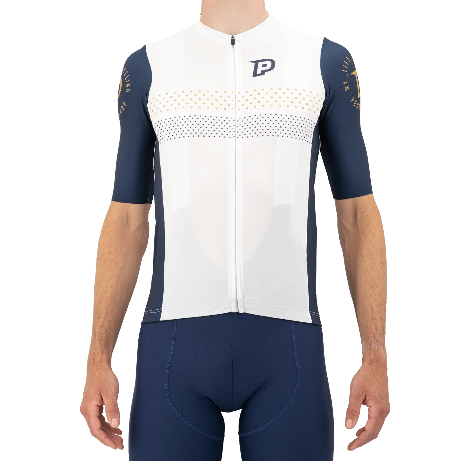 PROBIKESHOP Trikot Kurzarm Marine/Weiß - Image 4