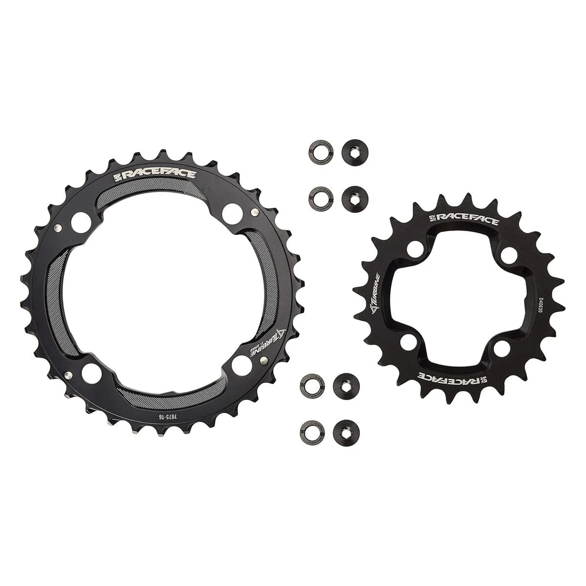 RACE FACE TURBINE 11V Doppel-Kettenblatt-Set Schwarz