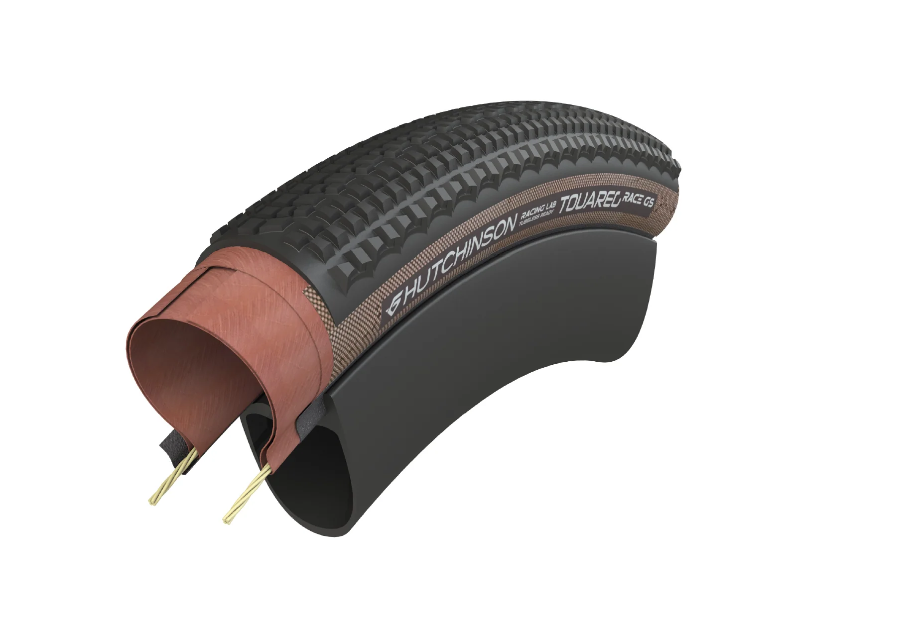 Reifen HUTCHINSON TOUAREG RACE GRIDSKIN 700x40c Tubeless Ready Beige - Image 4