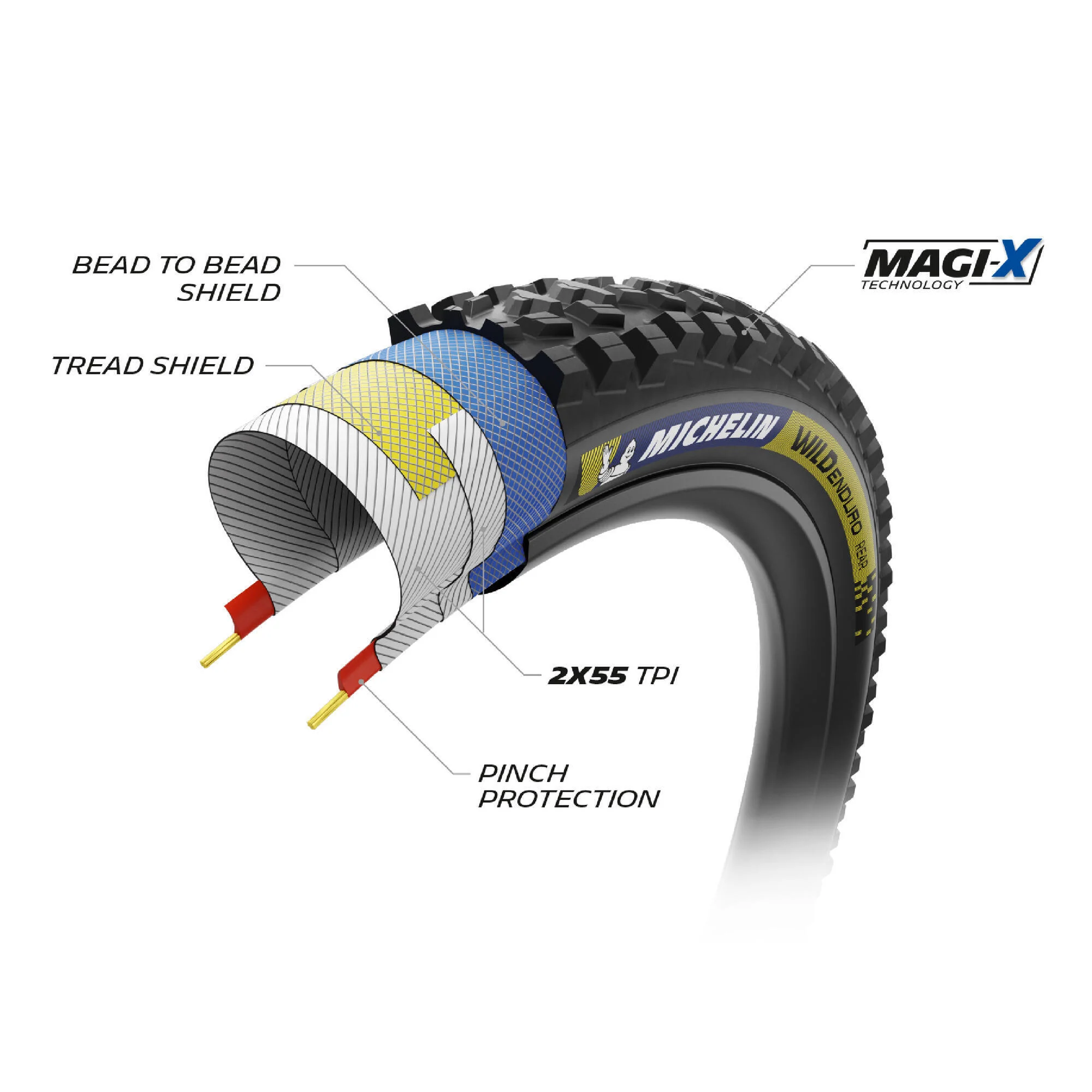 Reifen MICHELIN WILD ENDURO REAR Racing Line Dark 29x2.40 Tubeless Ready Weich - Image 4