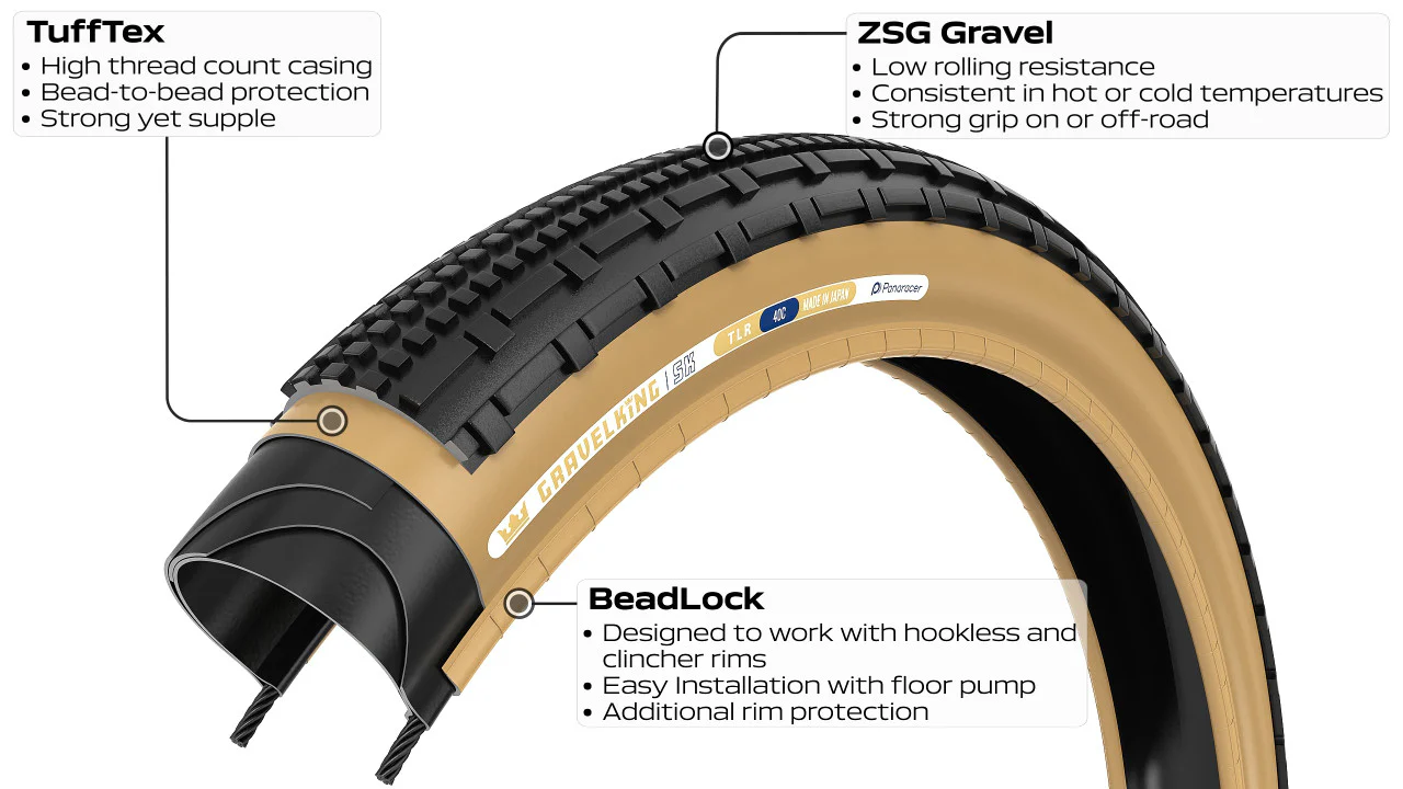 Reifen PANARACER GRAVELKING SK TLR 700x35c Tubeless Ready Schwarz - Image 3