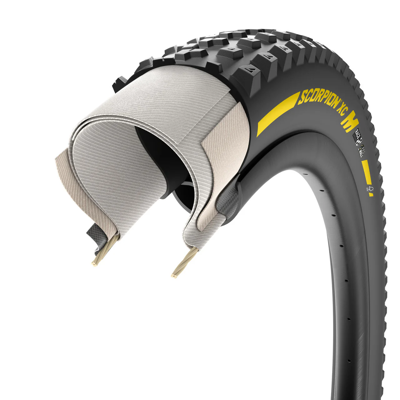 Reifen PIRELLI SCORPION RACE XC M ProWall 29x2.40 Tubeless Ready Weich Schwarz/Gelb Team Edition - Image 4