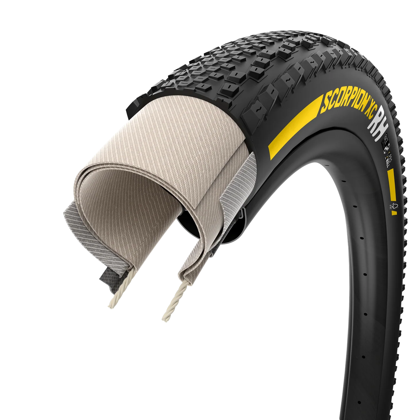 Reifen PIRELLI SCORPION RACE XC RH ProWall 29x2.40 Tubeless Ready Weich Schwarz/Gelb Team Edition - Image 4