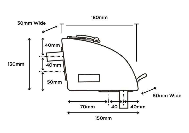 RESTRAP REAR TOP TUBE BAG 0.8L Rahmen Tasche Schwarz - Image 2