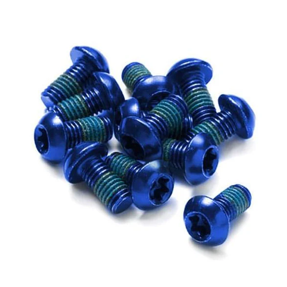 REVERSE COMPONENTS Scheibenschrauben 12er Set Blau eloxiert