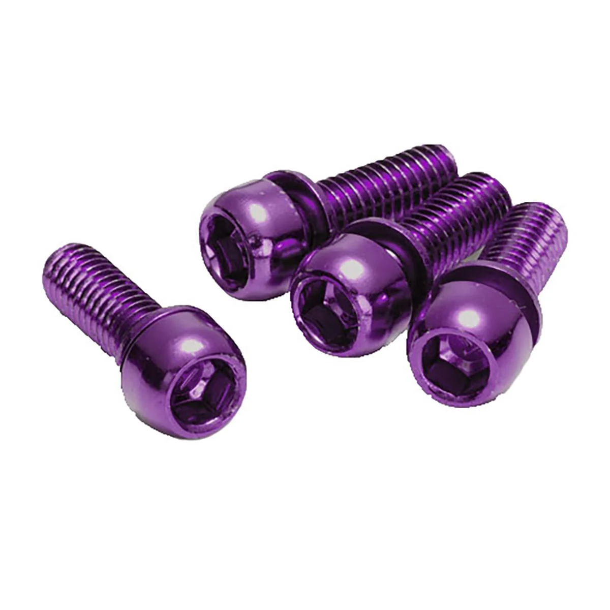 REVERSE COMPONENTS Bügelbefestigungsschrauben M6 x 18 mm, 4er Set Violett