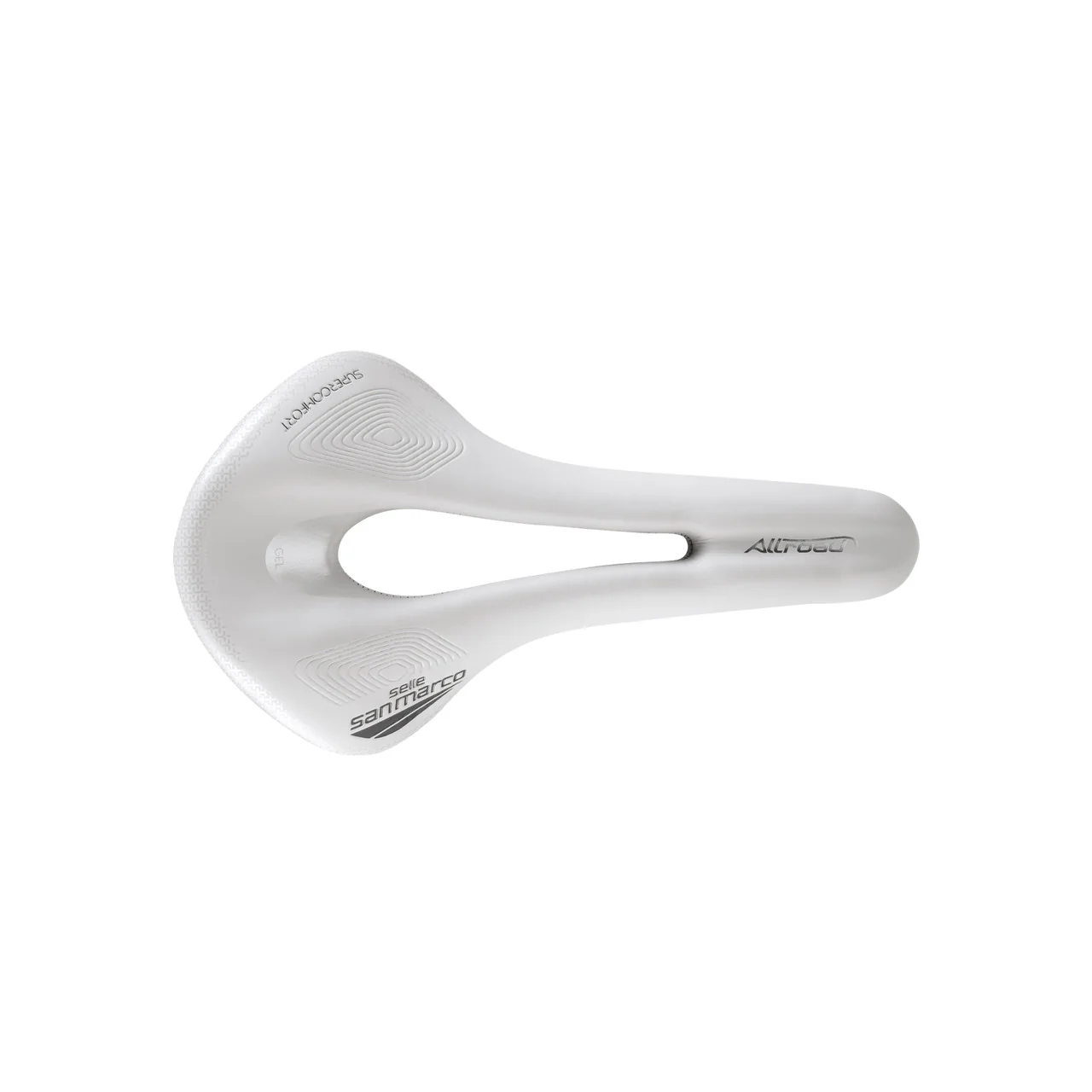 Sattel SAN MARCO ALLROAD SUPERCONFORT OPEN-FIT RACING L3 Breite 146mm Stahlschienen Xsilite Grau/Weiß - Image 3