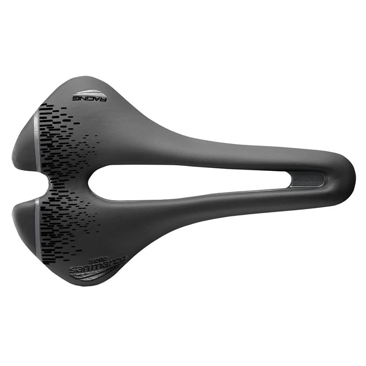 Sattel SAN MARCO ASPIDE SHORT OPEN-FIT RACING S3 Breite 139mm Stahlschienen Xsilite Schwarz