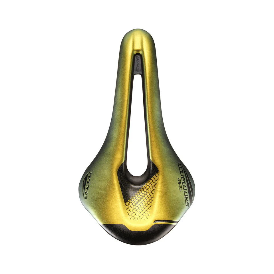 Sattel SAN MARCO SHORTFIT 2.0 OPEN-FIT RACING L3 Breite 155mm Stahlschienen Xsilite Gold - Image 3
