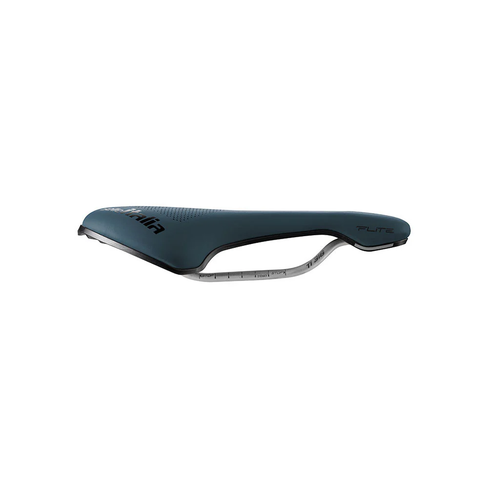 Sattel SELLE ITALIA FLITE BOOST GRAVEL SUPERFLOW S Schienen TI316 Blau - Image 2
