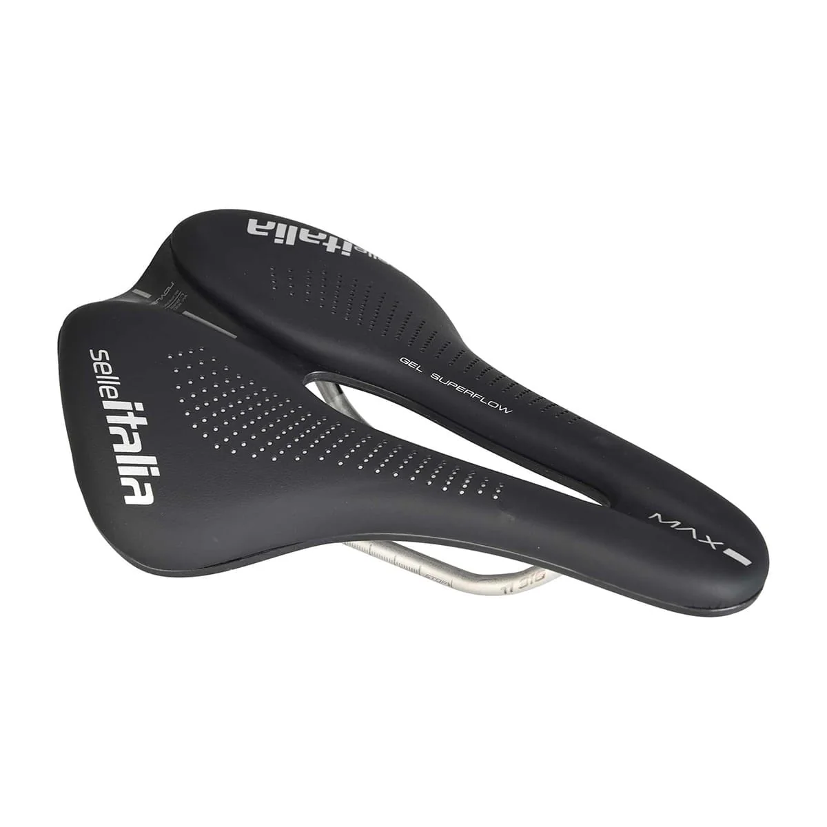 Sattel SELLE ITALIA MAX NOVUS EVO BOOST GEL SUPERFLOW Rails Ti316 Schwarz