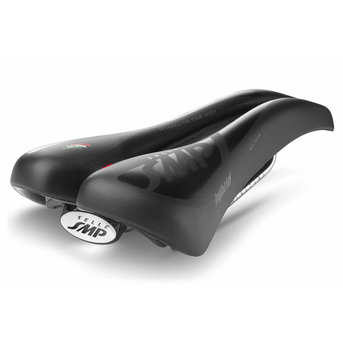 Sattel SMP HYBRIDE GEL Breite 140mm Stahlschienen Schwarz - Image 2