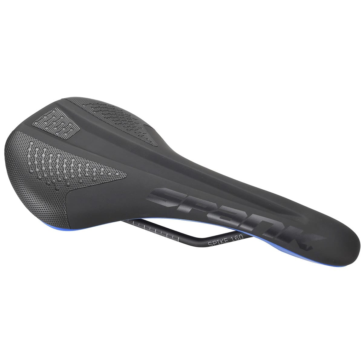 Sattel SPANK SPIKE 160 Leder Schienen CrMo Blau - Image 2