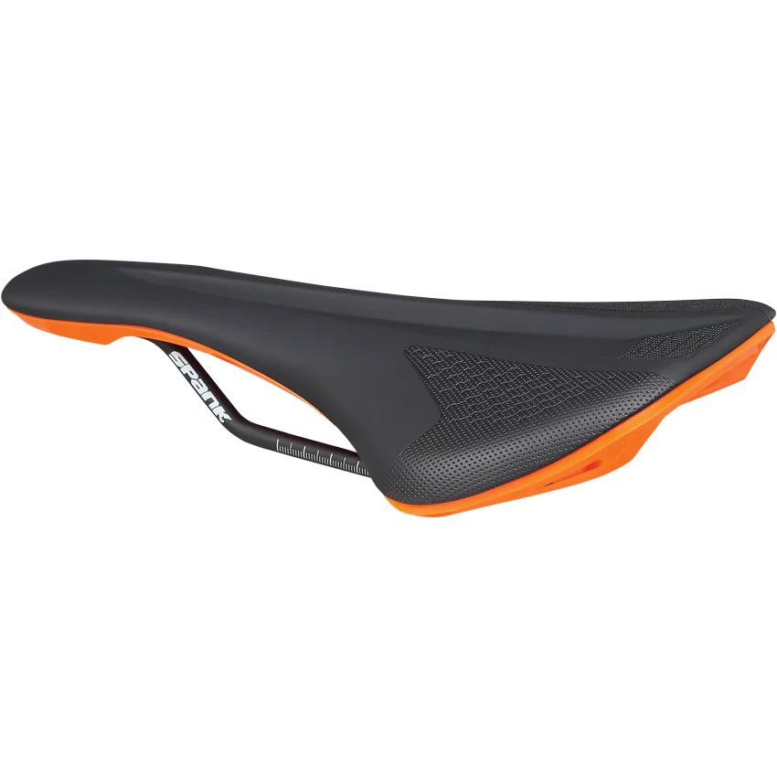 Sattel SPANK SPIKE 160 Leder Schienen CrMo Orange - Image 4