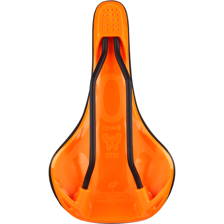 Sattel SPANK SPIKE 160 Leder Schienen CrMo Orange - Image 5