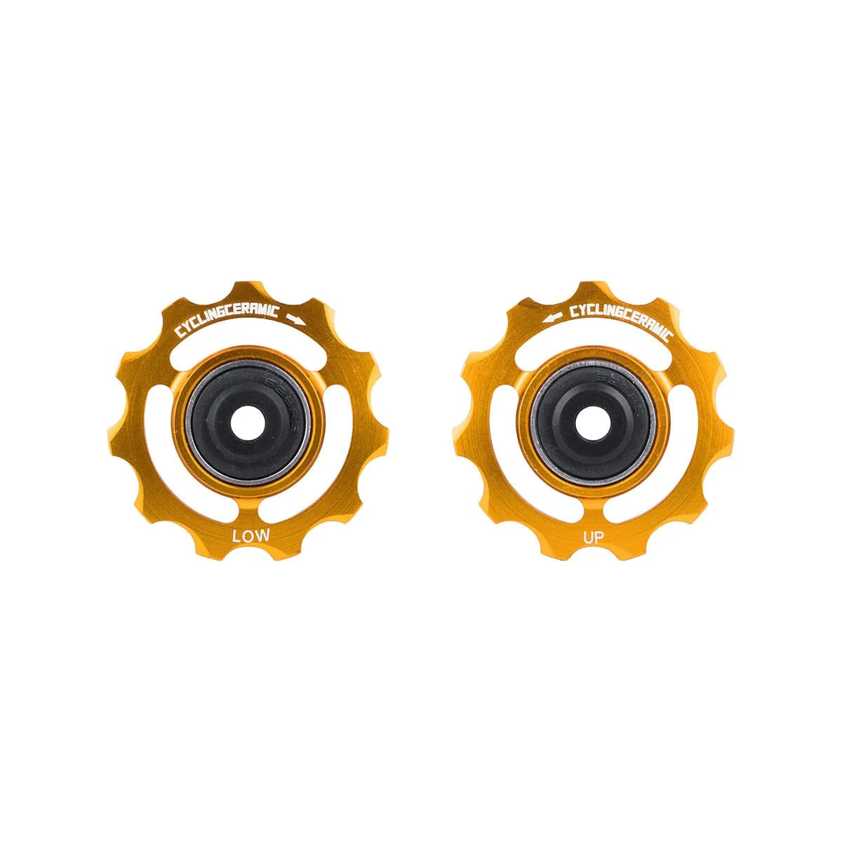 Schaltwerksrollen hinten 10/11V CYCLINGCERAMIC SHIMANO Aluminium Gold