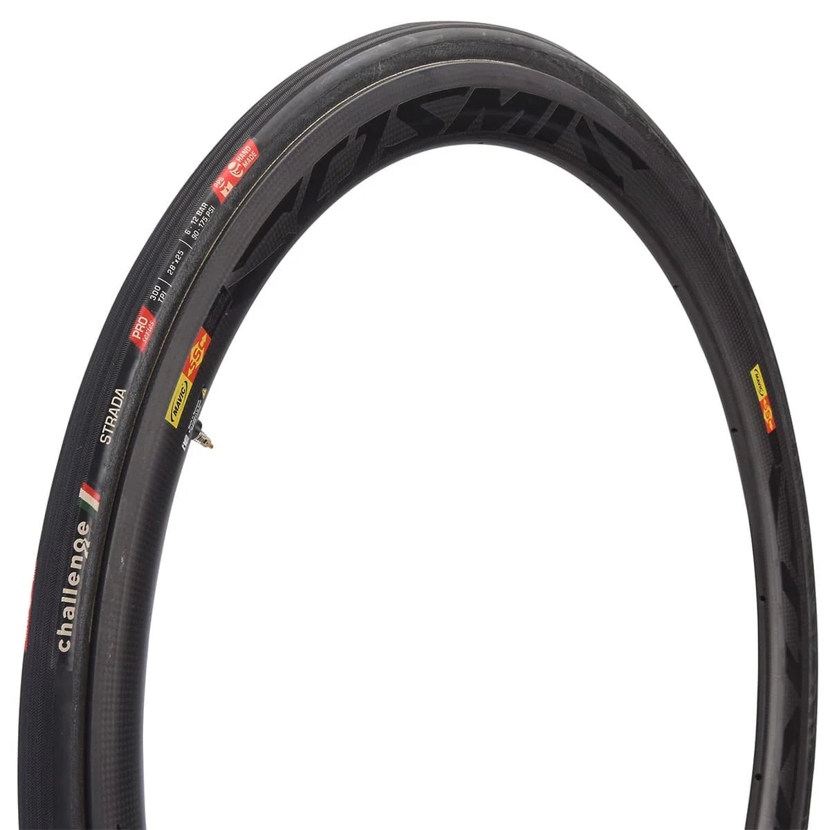 Schlauchreifen CHALLENGE STRADA PRO 700x25c Schwarz