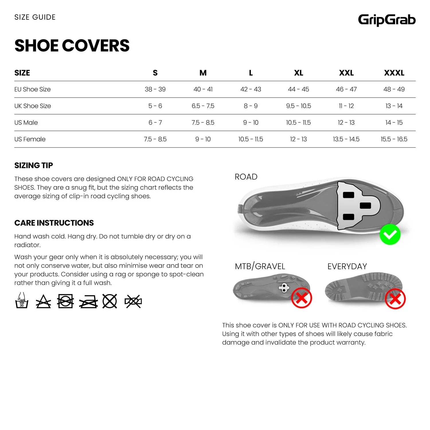 Schuhüberzieher GRIPGRAB PACR WATERPROOF ROAD Schwarz - Image 12