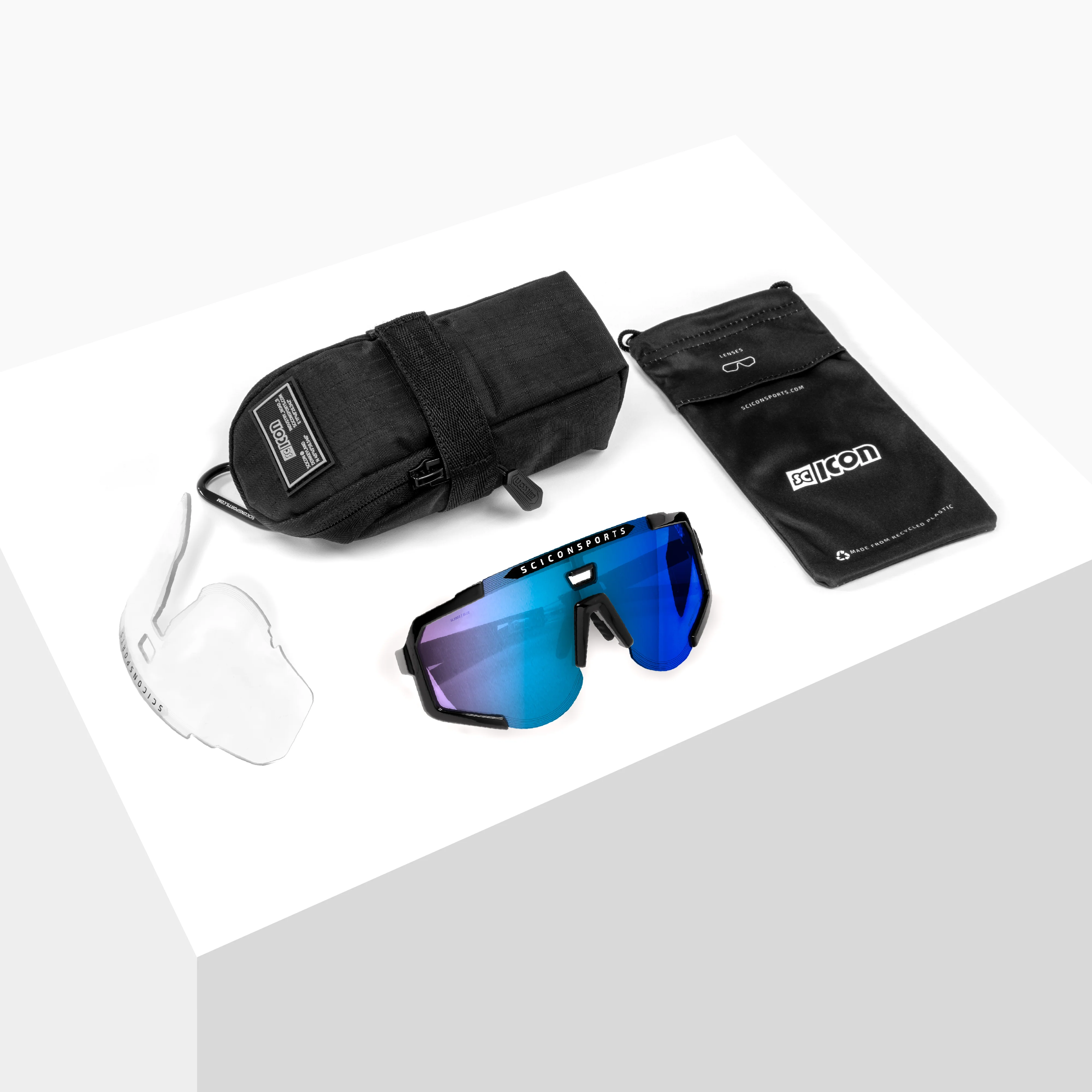 SCICON AEROSCOPE Brille Weiß Multimirror Blau - Image 3
