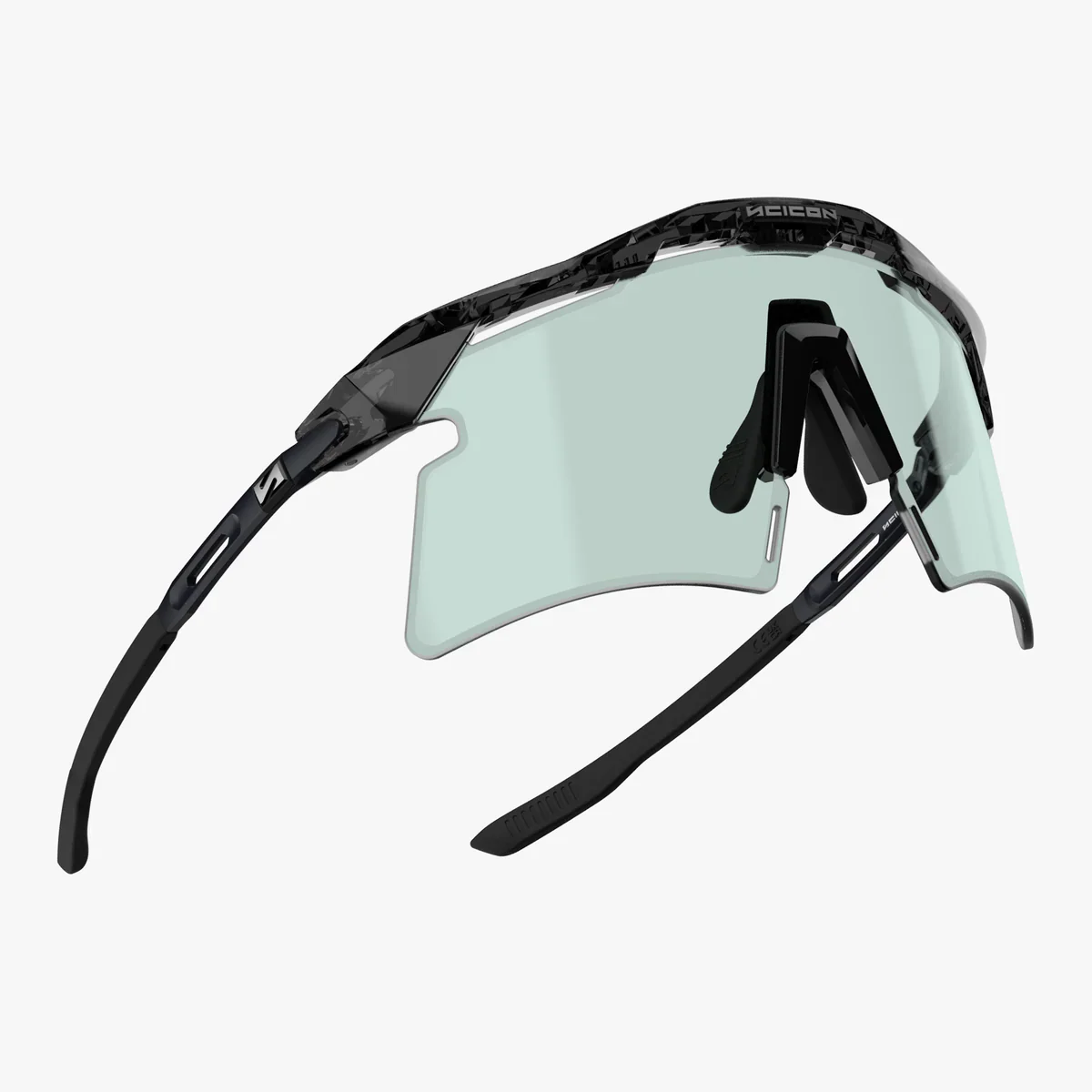 SCICON AEROSHADE 2.0 TITANIUM Brille Schwarz Crystal Gloss Photochromatisches Glas Blue Green - Image 4